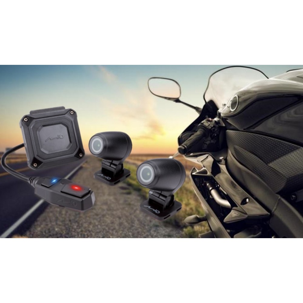 Enregistreur de conduite de moto, écran LCD couleur à double objectif,  indicateur de vitesse GPS, alarme de survitesse, système de caméra de  tableau