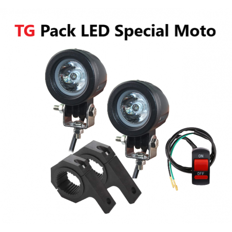 Feux additionnels LED Tecno Globe moto : , feu de