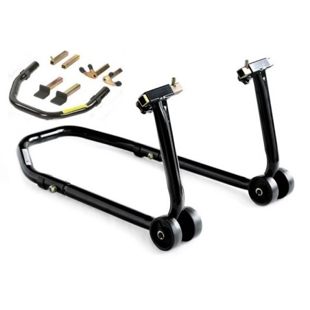 Front and rear motorcycle paddock stand