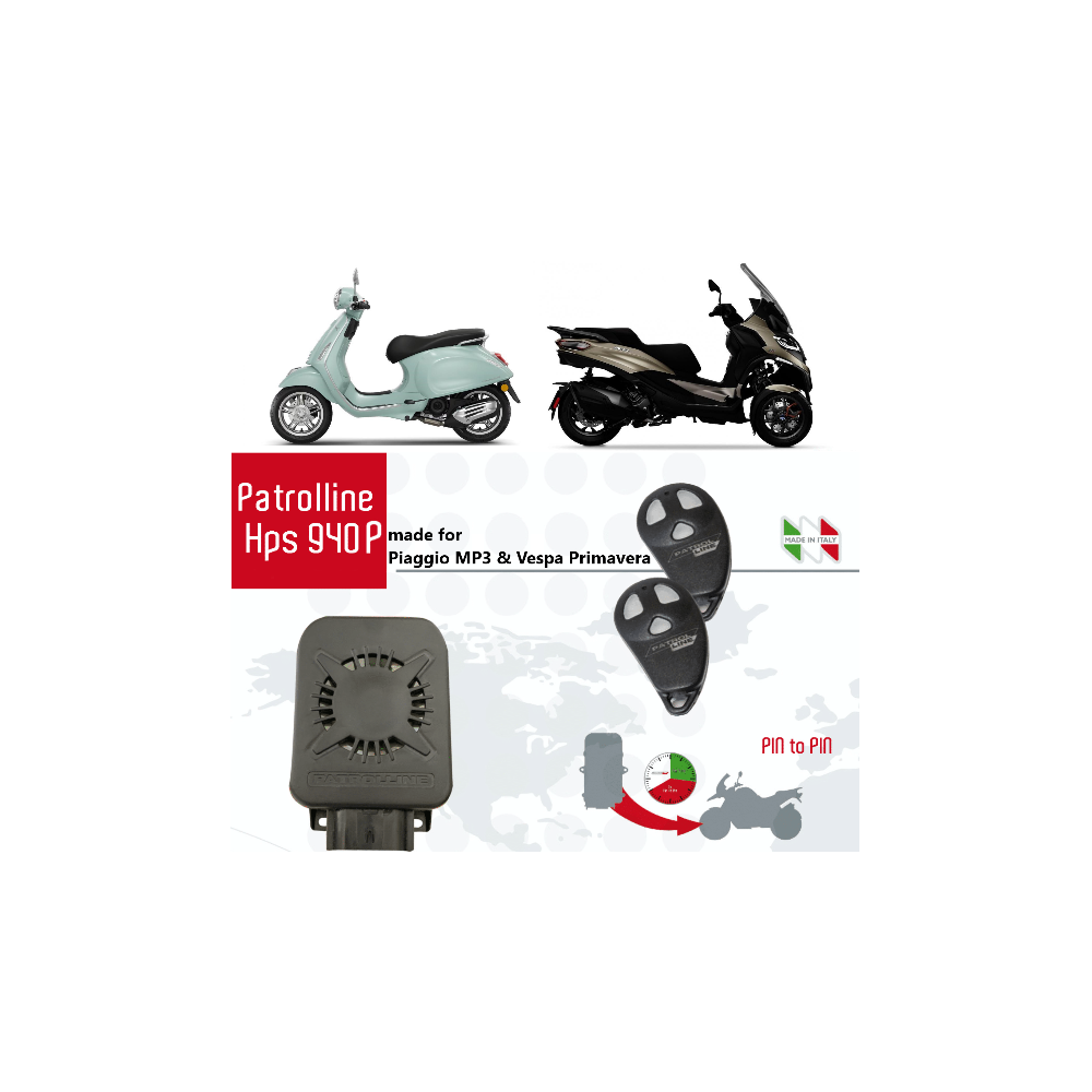 Alarme Piaggio et Vespa