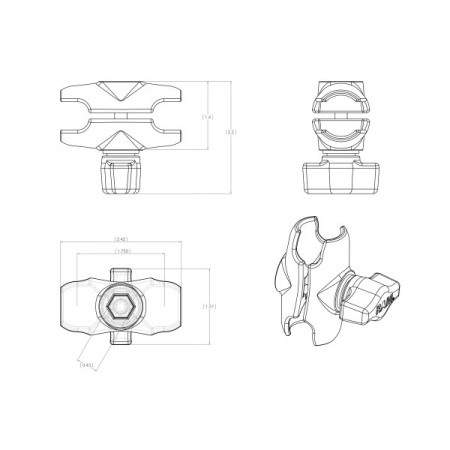 RAM Mounts RAM-B-201U-A koppelingsarm