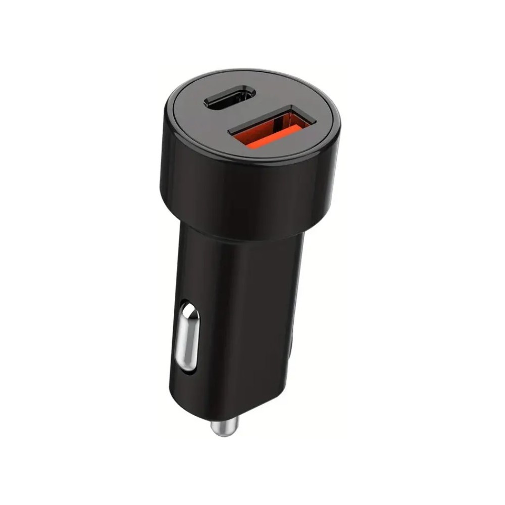 Prise male type Allume-cigare à double sorties : USB et USB-C